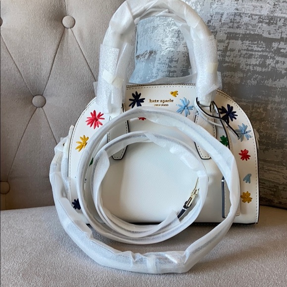 NWT Kate Spade raffia Leather Satchel - Picture 6 of 7